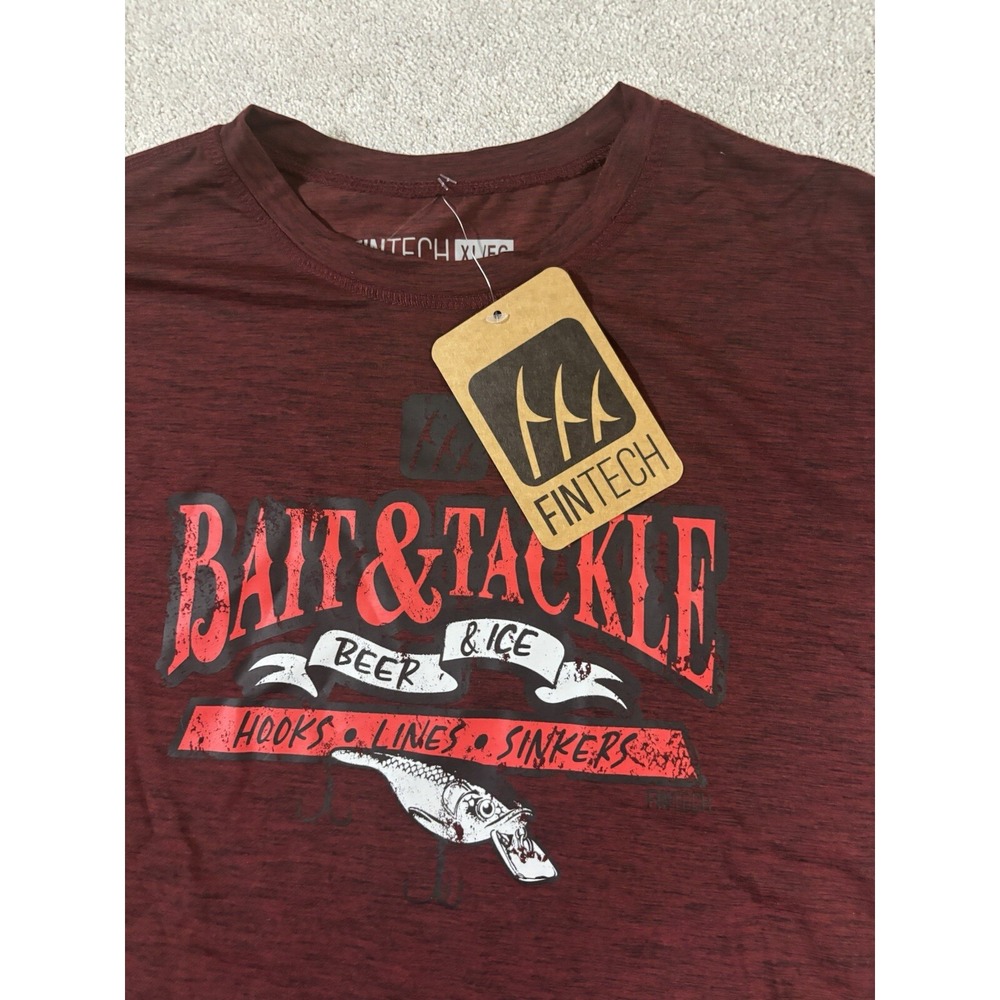 New Fintech bait & tackle long sleeve XL UV OXBLOOD fishing outdoor performance